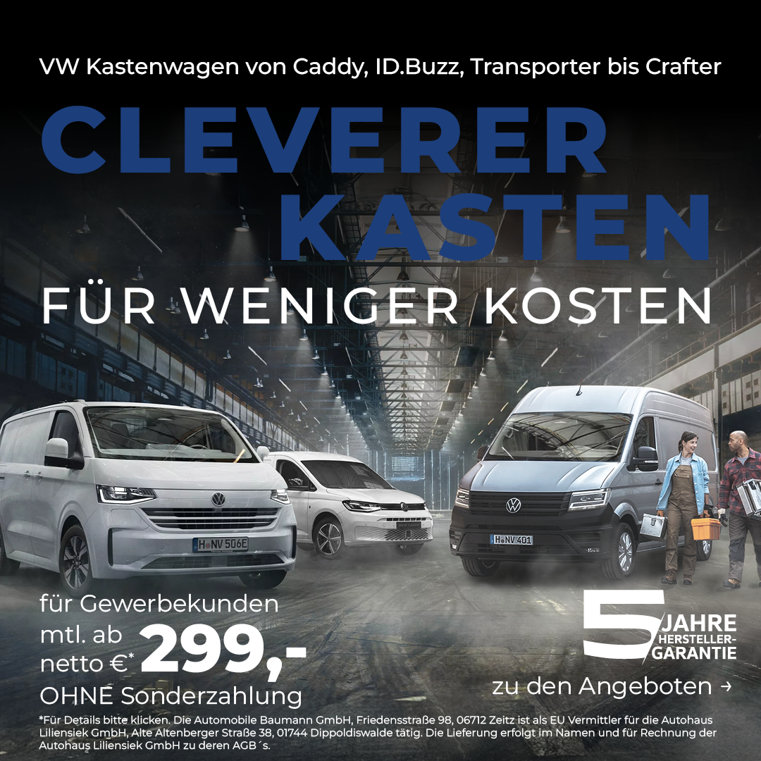 Beitragsbild VW Kastenwagen Aktion