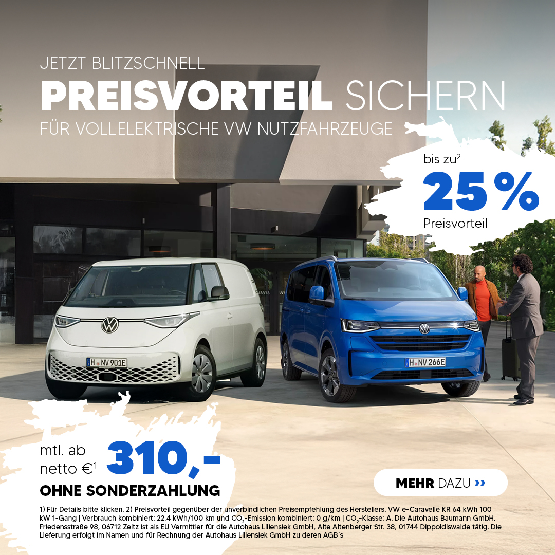 VW e-Nutzfahrzeug Angebote
