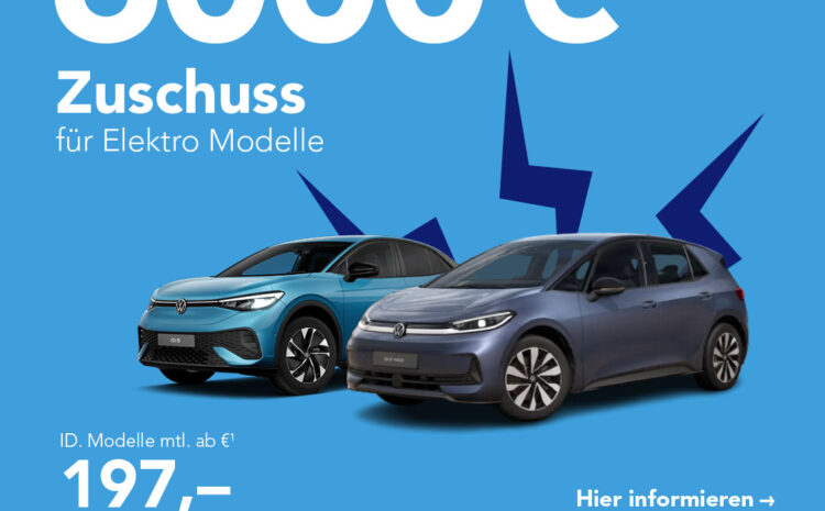  VW E-Fahrzeug Förderprämie